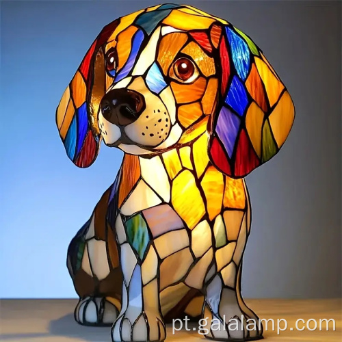 Luz noturna artística de cachorro led colorido